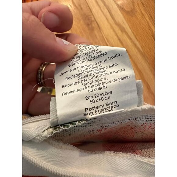 (2) Pottery Barn Serafina print 20” sham COVERS. no inserts. - Picture 4 of 5